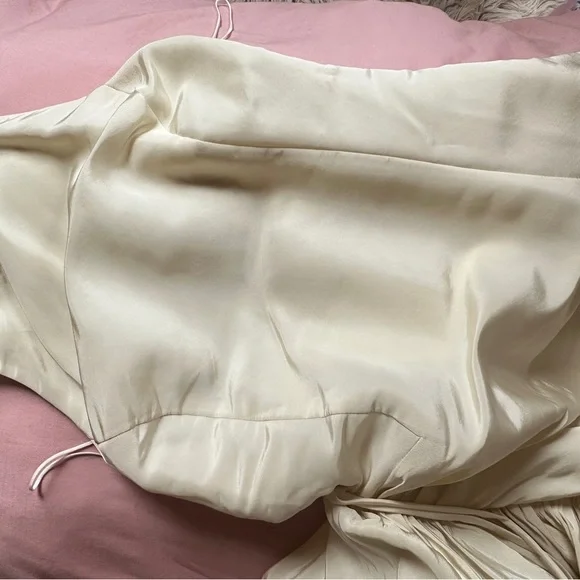 Rosie Assoulin Whoopsy Daisy Wedding Dress Ruffle Skirt Silk Faille - Picture 7 of 12